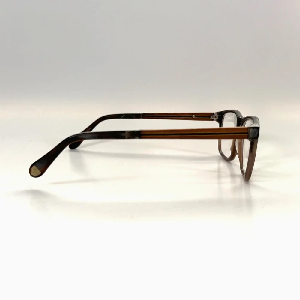 A&A OPTICAL‎ Cremieux Eyeglasses Frame Only 51-18-140 Wood/Plastic Brown